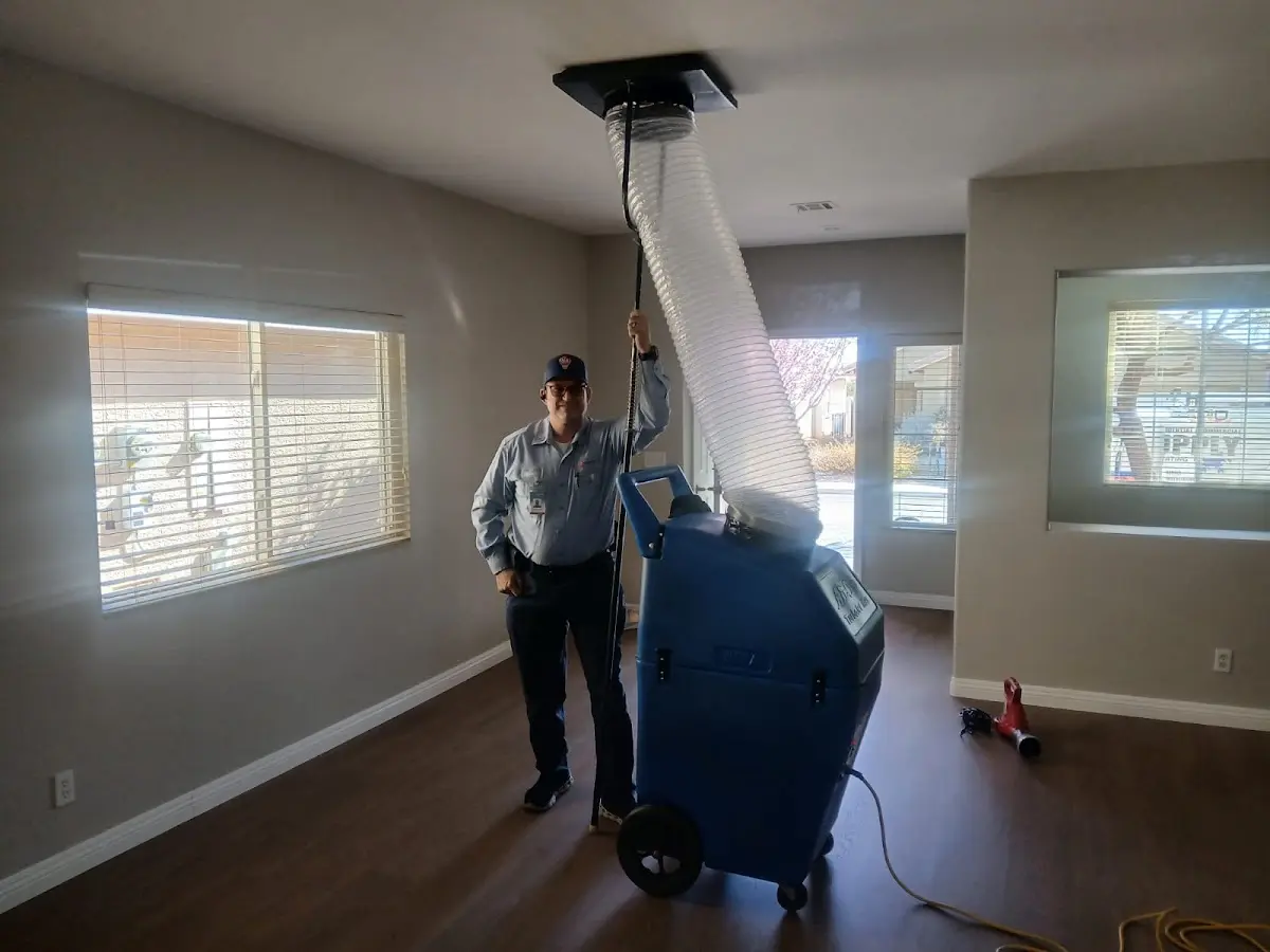 Professional Dryer Vent Cleaning work inside a Iowa Colony home